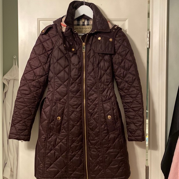 Burberry quilted trench coat size S
